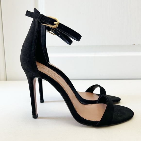 Topshop Black Ankle Strap High Heels Elegant Stilettos Sandals Size 7.5 UNWORN - Picture 2 of 15